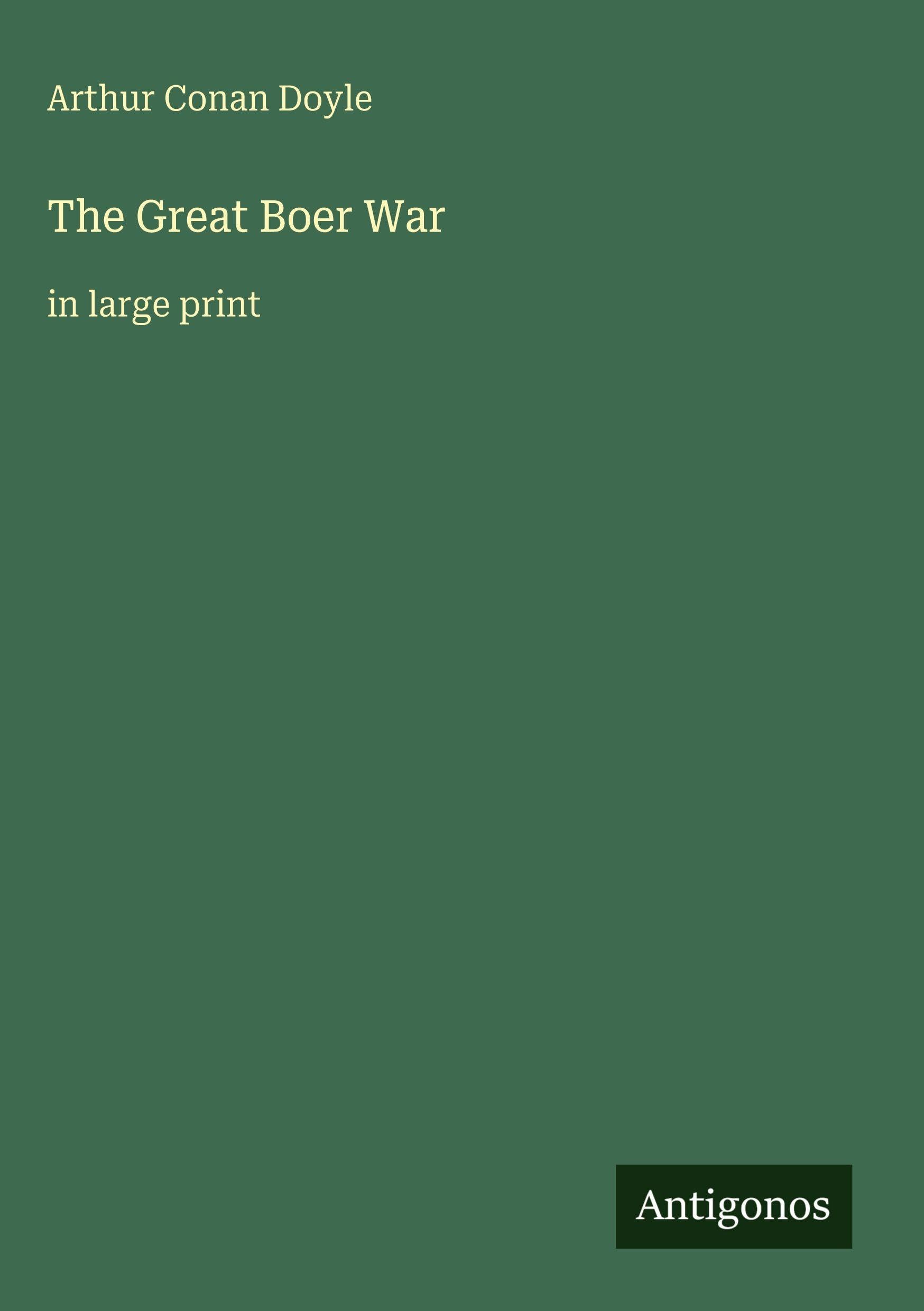 The Great Boer War: in large print
