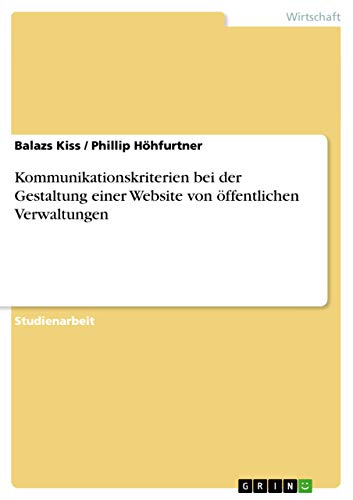Kommunikationskriterien bei der Gestaltung einer Website von öffentlichen Verwaltungen