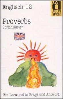 Aulis Kartenspiele. Faltschachtel mit 80 Spielkarten, 1 Spielanleitung und 1 Lösungskarte. Kartenformat 8,9 × 5,7 cm: Aulis Spiele, Englisch, Nr.12, Proverbs, Sprichwörter
