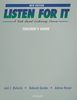 Listen for It: A Task-Based Listening Course