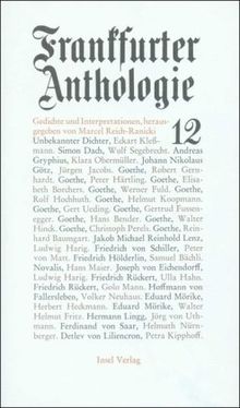 Frankfurter Anthologie. Gedichte und Interpretationen: Zwölfter Band | Buch | Zustand gut