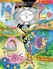 Nice Little Town: Adult Coloring Book (Stress Relieving Coloring Pages, Coloring Book for Relaxation)