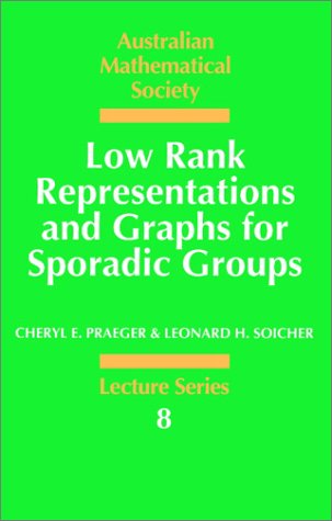 Praeger, Cheryl E. Low Rank Representations And Graphs For Sporadic Groups (Australian Mathematical Society, Lecture Series, Vol.8)