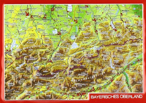 Bayerisches Oberland Reliefpostkarte - André Markgraf Mario Engelhardt Kartoniert (TB)