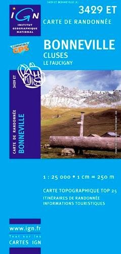Bonneville - Cluses 1 : 25 000: Le Faucigny (Ign Map)