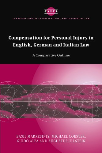 Compensation for Personal Injury in English, German and Italian Law: A Comparative Outline (Cambridge Studies in International and Comparative Law, Band 40)