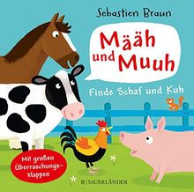 Mäh und muh - wer bist du? Finde Schaf und Kuh