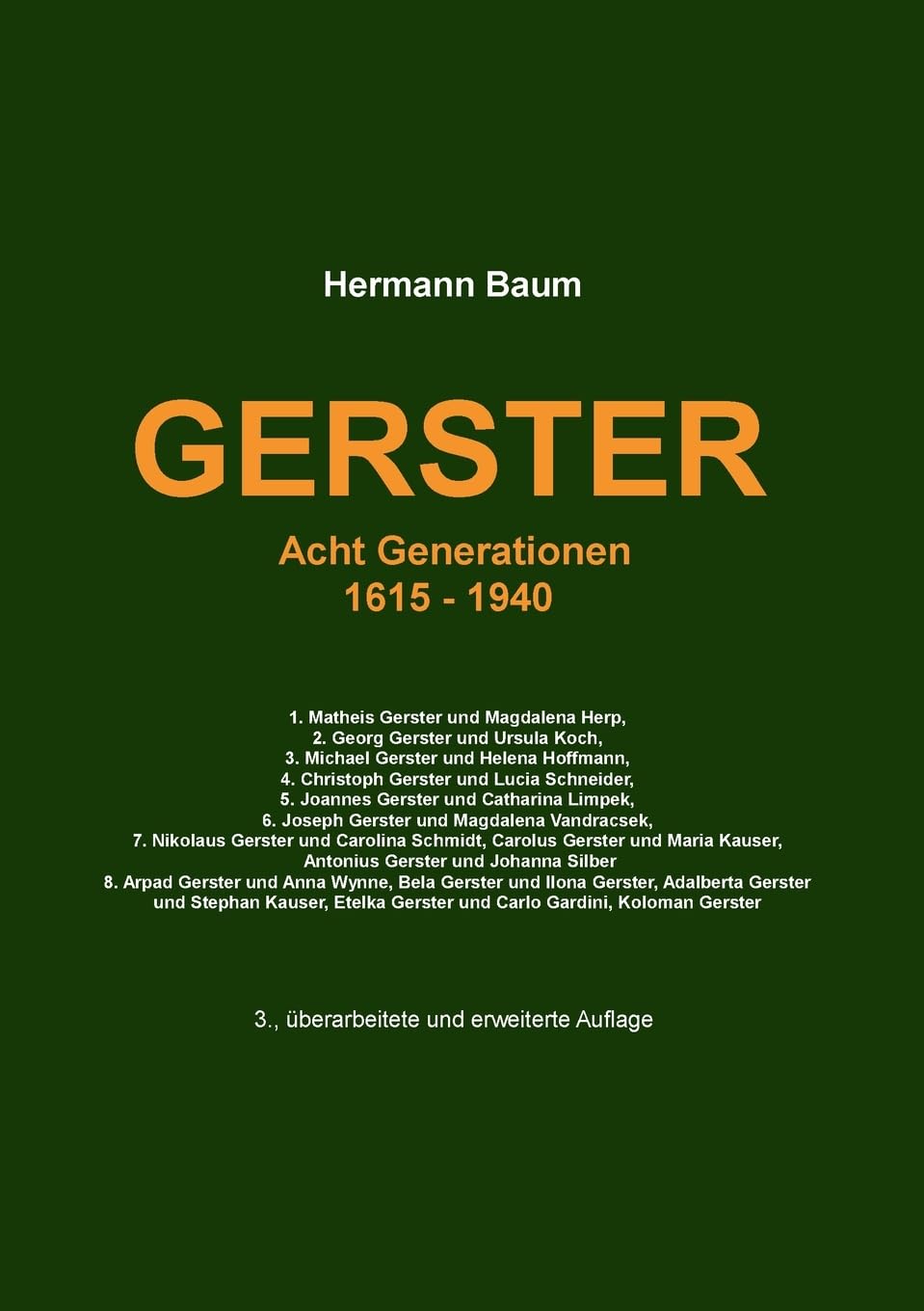 Gerster: Acht Generationen 1615 -1940