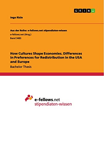 How Cultures Shape Economies. Differences in Preferences for Redistribution in the USA and Europe
