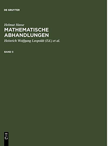 Helmut Hasse: Mathematische Abhandlungen. 3