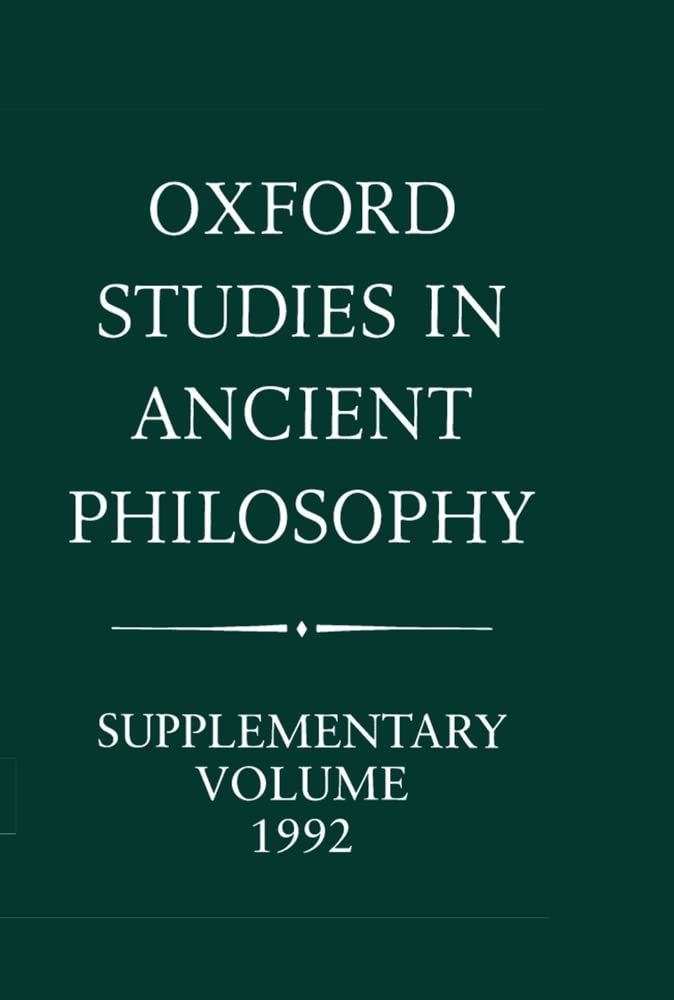 OXF STUD ANCIENT PHILOS SUPP 1992 OSAP C: Supplementary Volume 1992: Methods of Interpreting Plato and His Dialogues (Oxford Studies in Ancient Philosophy)