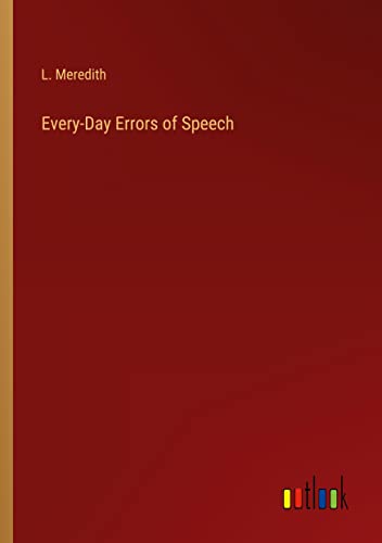 Every-Day Errors of Speech