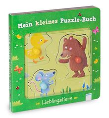 Mein kleines Puzzle-Buch. Lieblingstiere: Pappbilderbuch mit großen Puzzleteilen mit bunten Griffen – Ab 18 Monate