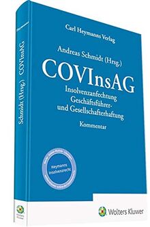 COVInsAG: Insolvenzanfechtung, Geschäftsführer- und Gesellschafterhaftung