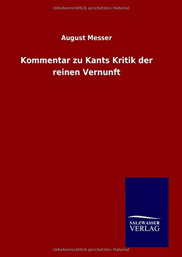 Kommentar zu Kants Kritik der reinen Vernunft