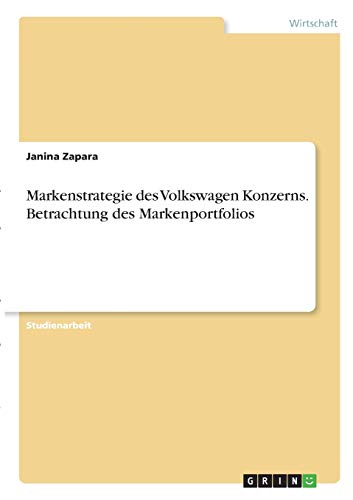 Markenstrategie des Volkswagen Konzerns. Betrachtung des Markenportfolios