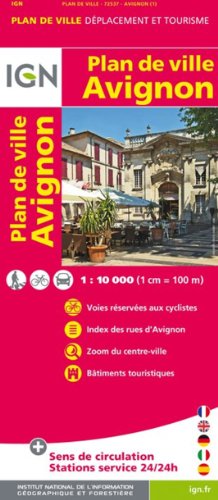 Avignon Plan de Ville 1 : 10 000 (Ign Map)