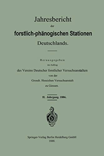 Jahresbericht Der Forstlich-Phänologischen Stationen Deutschlands