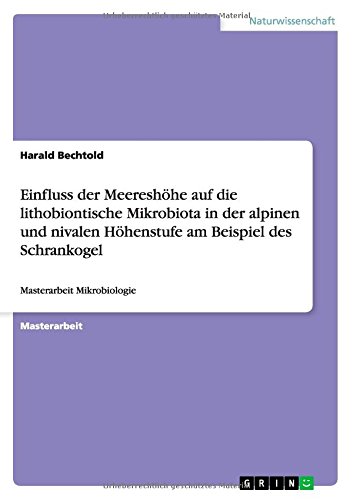 Einfluss der Meereshöhe auf die lithobiontische Mikrobiota in der alpinen und nivalen Höhenstufe am Beispiel des Schrankogel: Masterarbeit Mikrobiologie