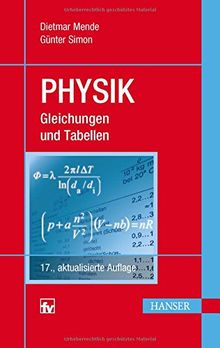 Physik: Gleichungen und Tabellen