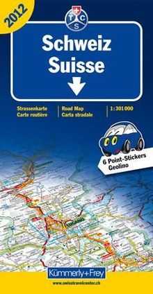 Straßenkarte Schweiz TCS 1:301 000, Ausgabe 2012: Stadtübersichtspläne, Distanzentabelle, Reiseinformationen, Index (International Road Map) von Kümmerly + Frey | Buch | Zustand gut