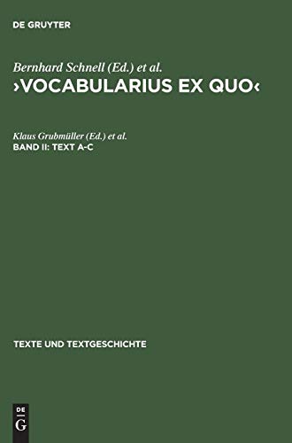 Text A–C (Texte und Textgeschichte, 23, Band 23)