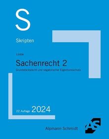 Skript Sachenrecht 2: Grundstücksrecht und negatorischer Eigentumsschutz (Skripten Zivilrecht)