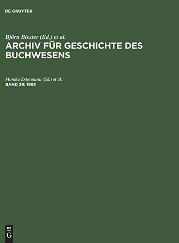 Archiv für Geschichte des Buchwesens: 1993