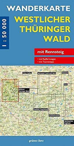 Wanderkarte Westlicher Thüringer Wald: mit Rennsteig (Wanderkarten 1:50.000)