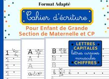 Cahier d'écriture pour Enfant de Grande Section de Maternelle et CP ...