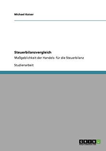 Steuerbilanzvergleich: Maßgeblichkeit der Handels- für die Steuerbilanz