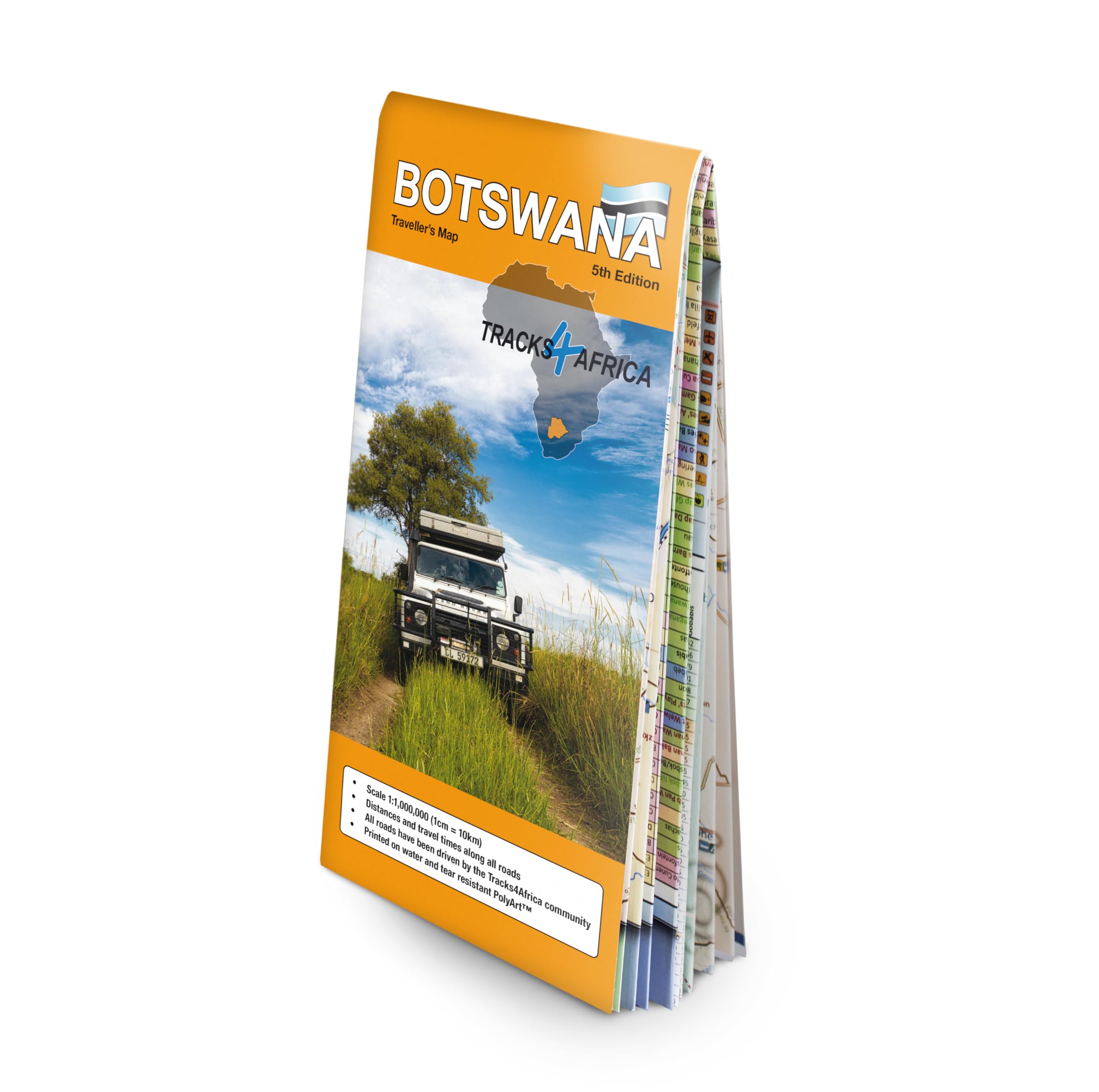 Botswana GPS-Tracks Karte 1 : 1 000 000
