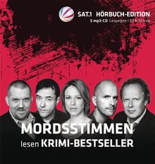 Mordsstimmen lesen Krimi-Bestseller: Sat.1 Hörbuch-Edition (Bazell: Einmal durch die Hölle und zurück, Cotterill:  - Der Tote im Eisfach, Hayder: Atem, Mankell: Der Chinese, Smith: Agent 6)