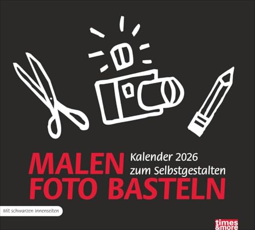 times&more Bastelkalender schwarz 2026: times&more Kalender. Kalender