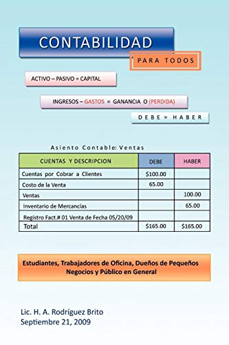 CONTABILIDAD PARA TODOS: Estudiantes, Trabajadores de Oficina, Dueños de Pequeños Negocios y Público en General