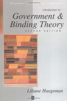 Introduction to Government & Binding Theory (Blackwell Textbooks in Linguistics, 1)