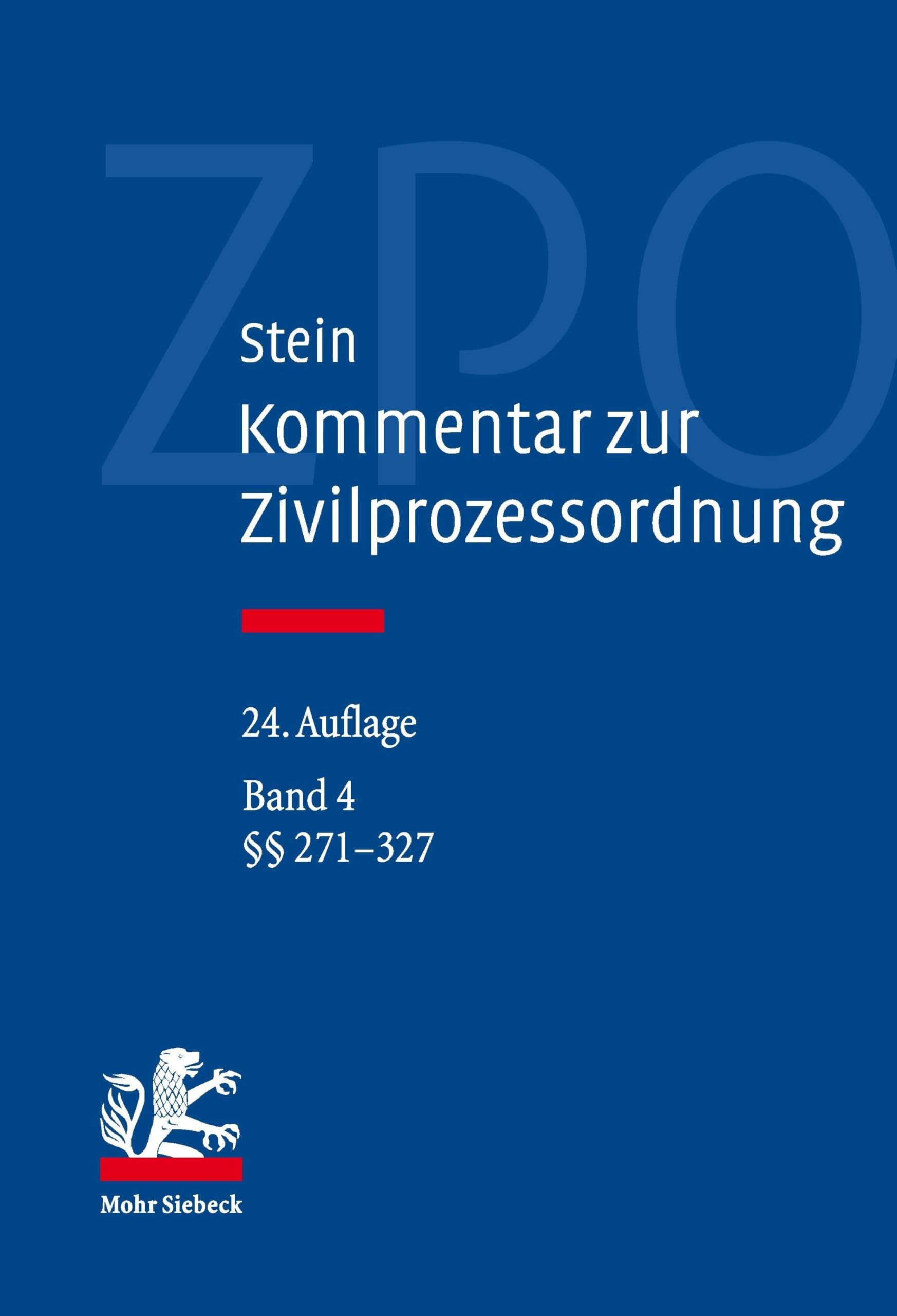 Kommentar zur Zivilprozessordnung: Band 4 - Neuware