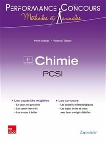 Chimie Pcsi 1e Année