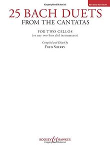 25 Bach Duets from the Cantatas: 2 Violoncelli. Spielpartitur.: Two Cellos Performance Score