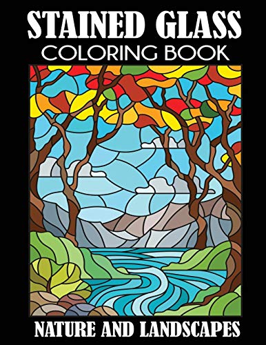 Creative Coloring Stained Glass Coloring Book, Nature And Landscapes
