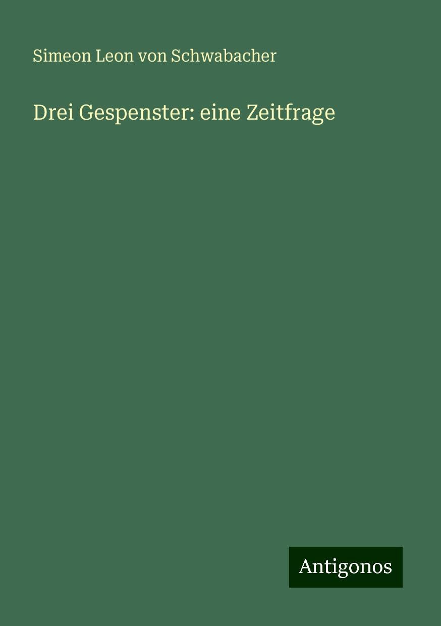 Drei Gespenster: eine Zeitfrage