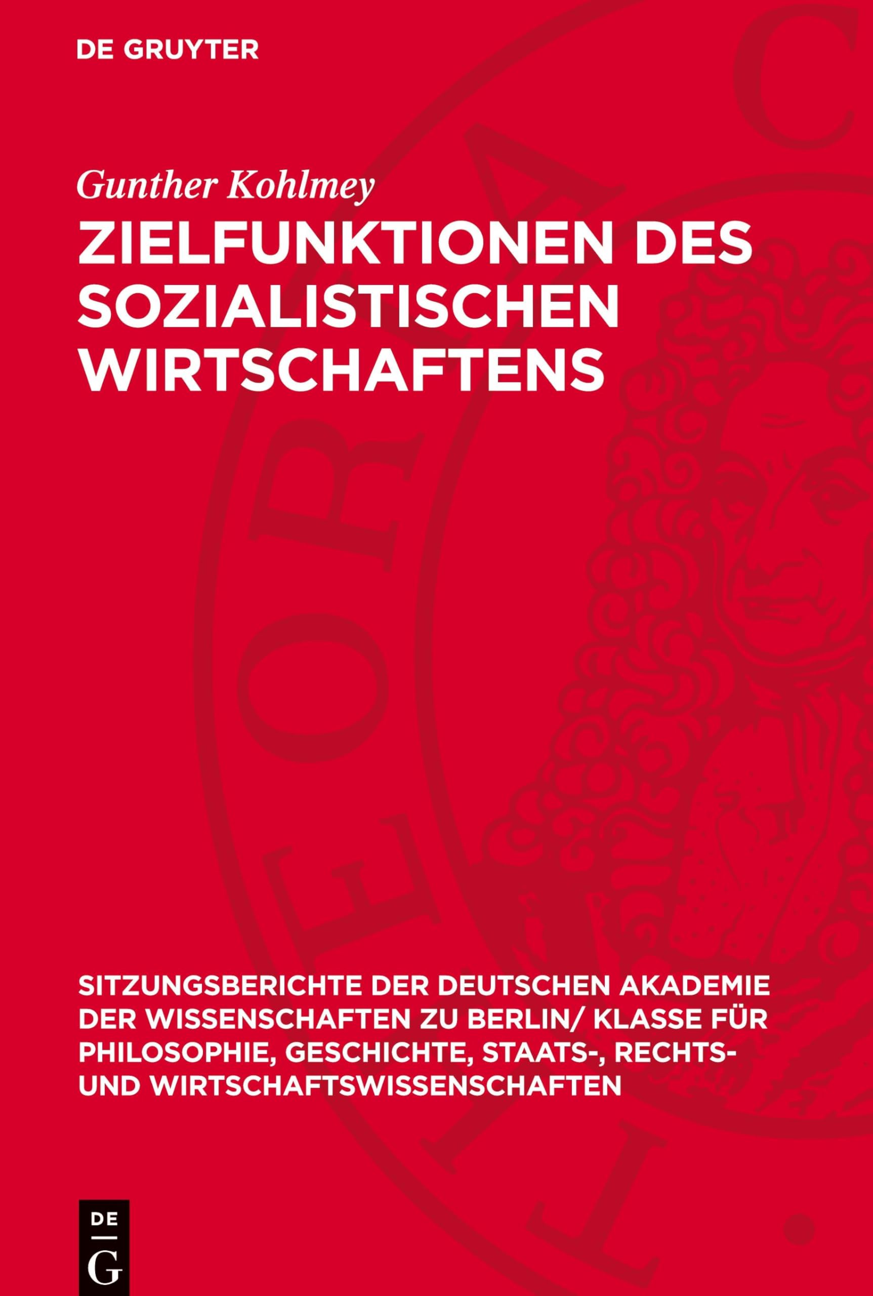 Zielfunktionen Des Sozialistischen Wirtschaftens