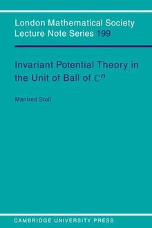 LMS: 199 Invariant Potential Theory (London Mathematical Society Lecture Note Series, Band 199)