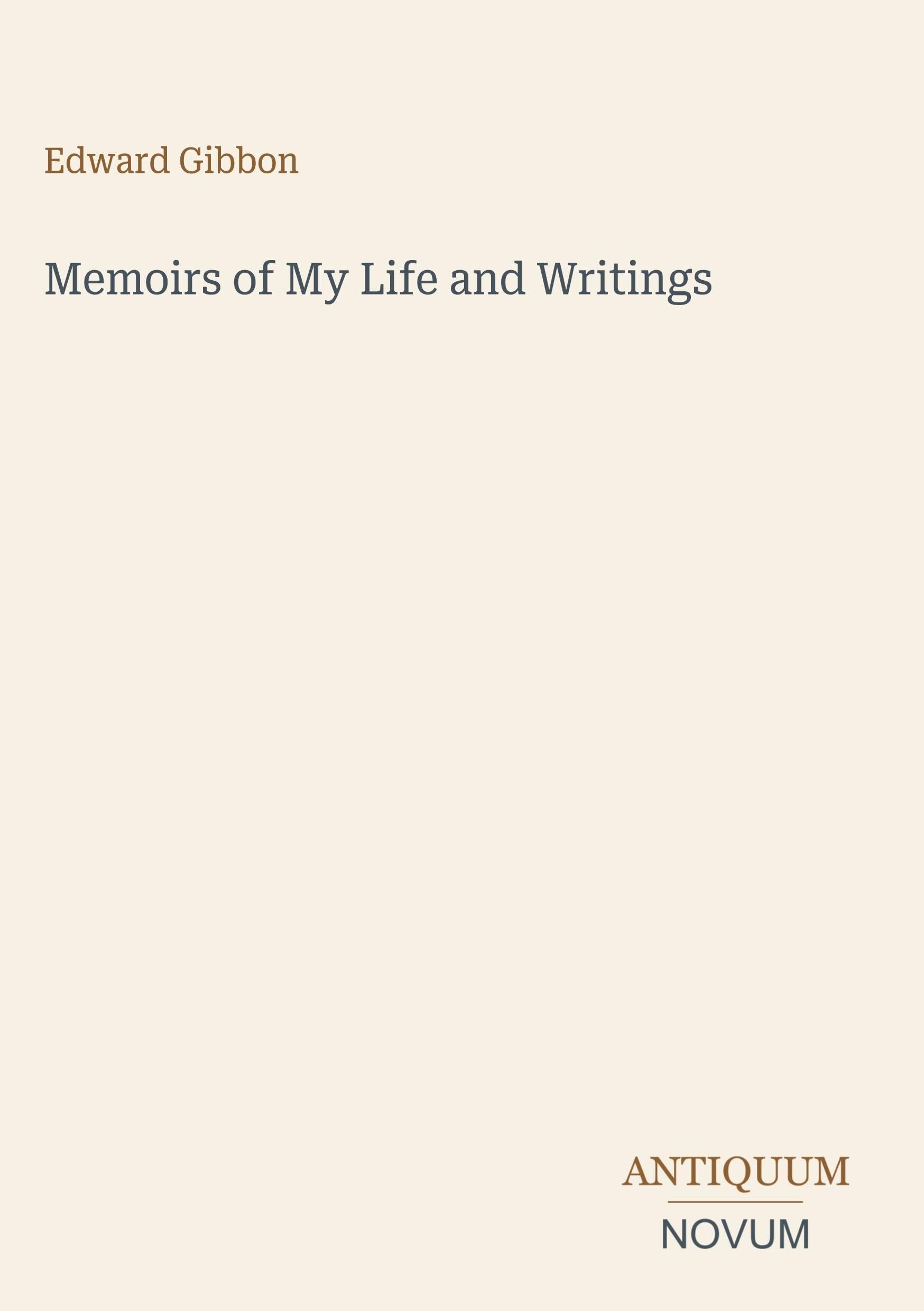 Memoirs of My Life and Writings