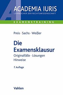 Die Examensklausur: Originalfälle, Lösungen, Hinweise