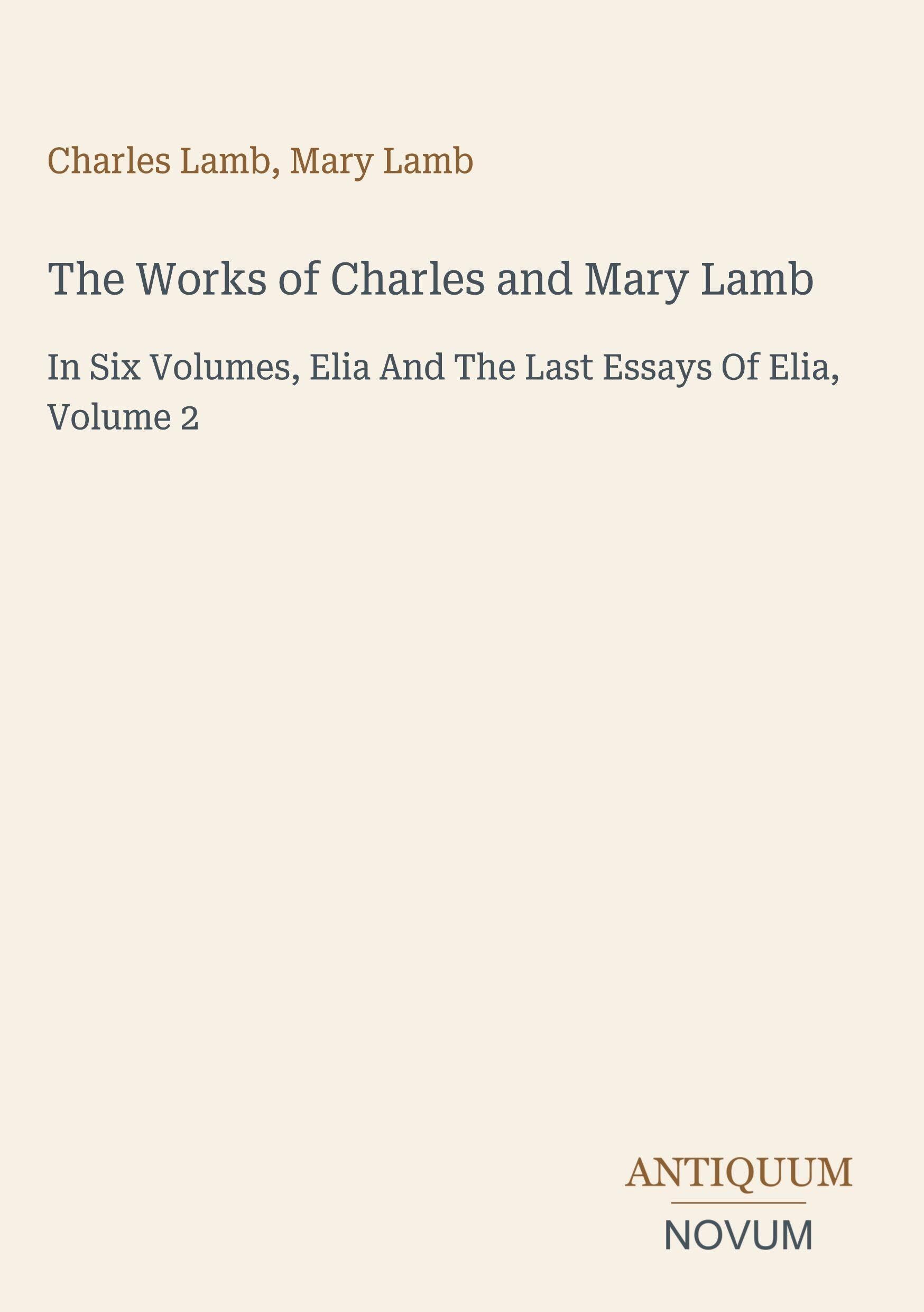 The Works of Charles and Mary Lamb