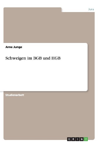 Schweigen im BGB und HGB