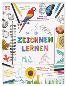 Zeichnen lernen: Zeichenschule für Kinder mit vielen Seiten zum Reinzeichnen