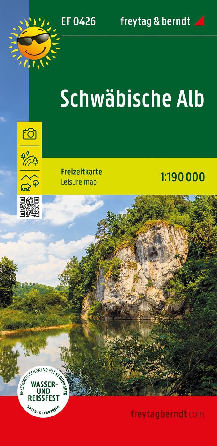 Schwäbische Alb, Freizeitkarte 1:170.000, freytag & berndt: Touristische Infos auf Rückseite, wetterfest und reißfest. (freytag & berndt Freizeitkarten)
