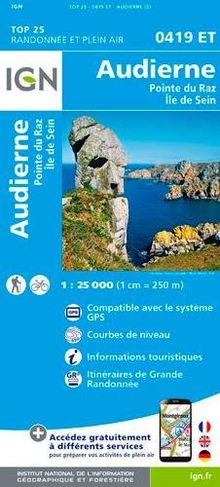 Audierne 1 : 25 000: Pointe du Raz. Île de Sein